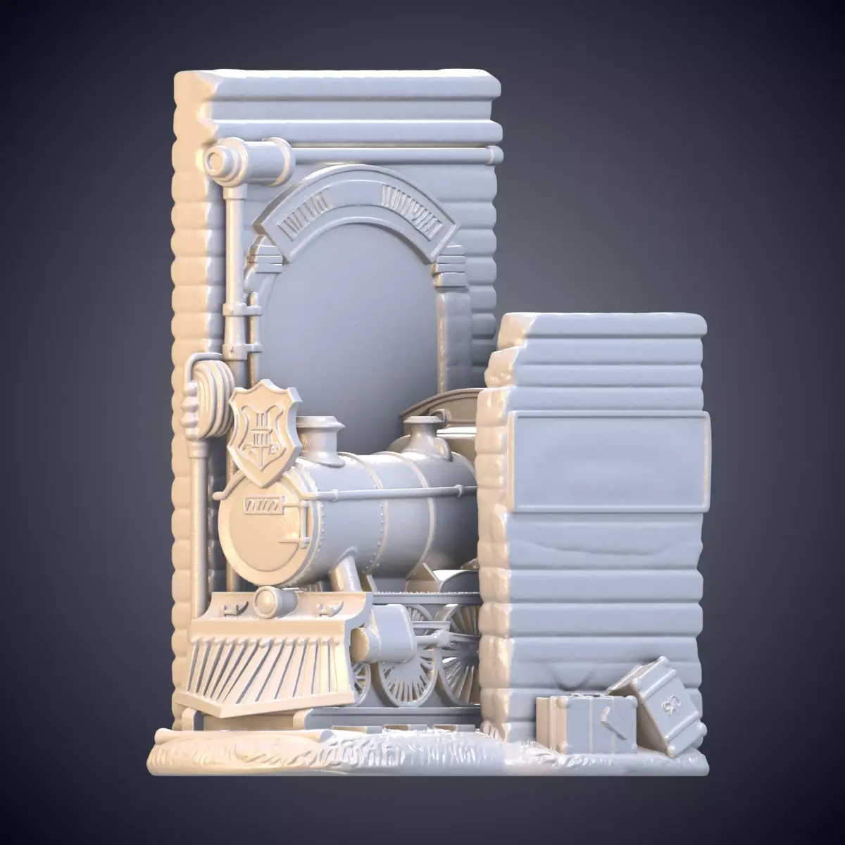 Magical Express Train Station Booknook Diorama PM-938 3D print model