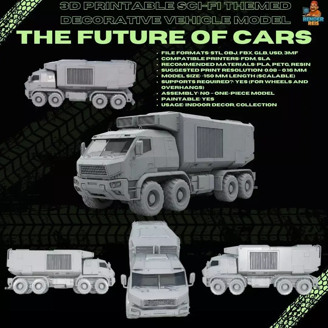 3D Printable Kamaz 53958 Tornado 3D print model