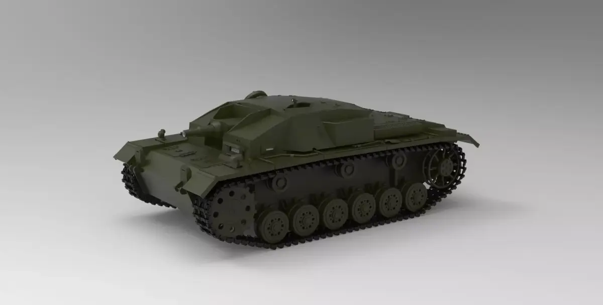 StuG III armoured fighting vehicle 3D model