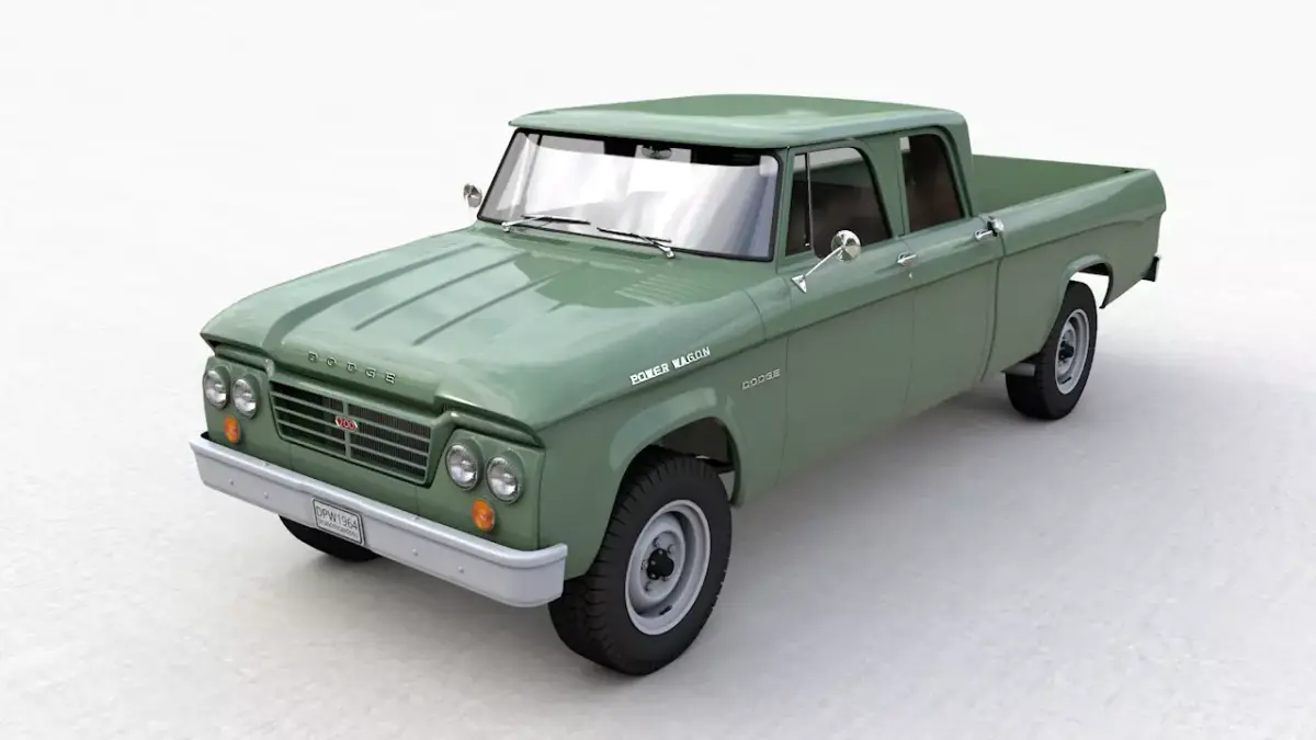 Dodge Power Wagon Crew Cab Truck 1964 3D model