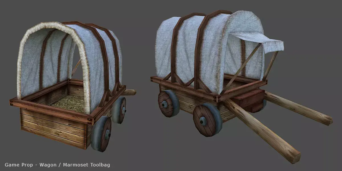 texture in bullcart Free 3D model
