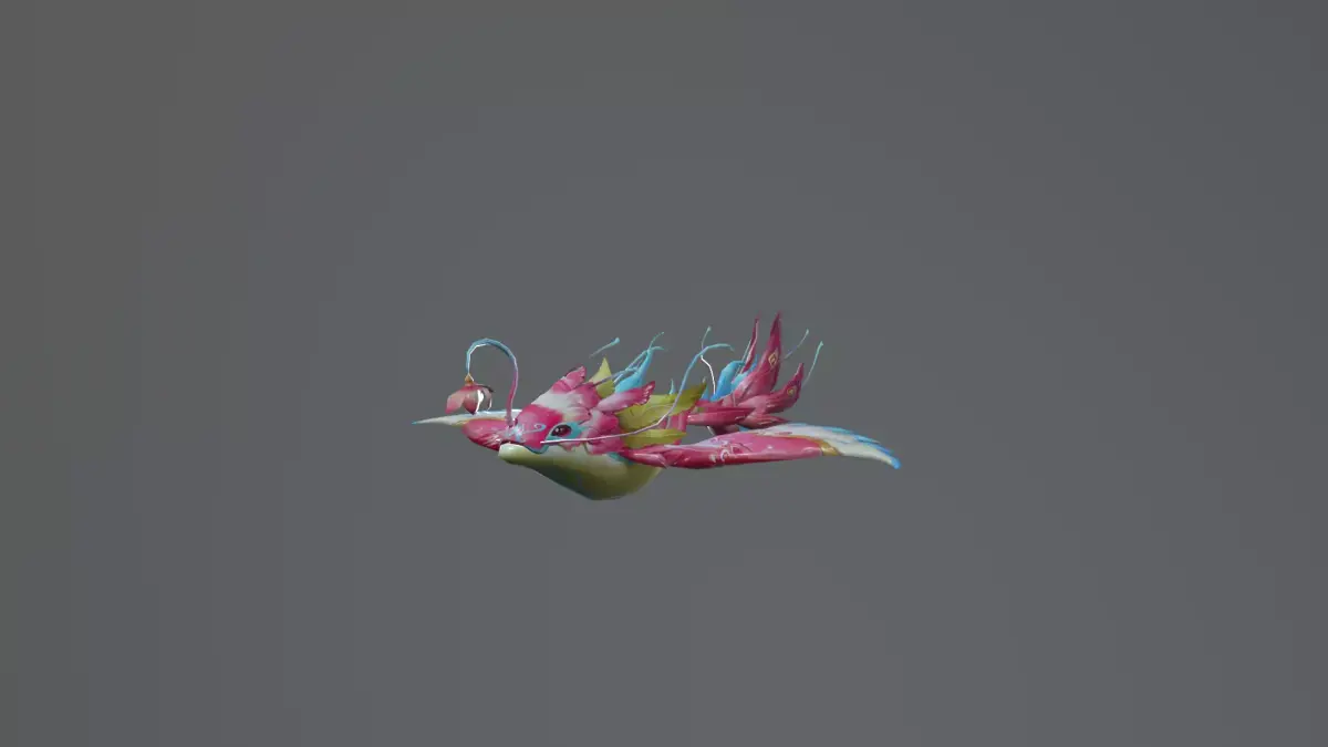 Sea Fish Pink Low-poly 3D model