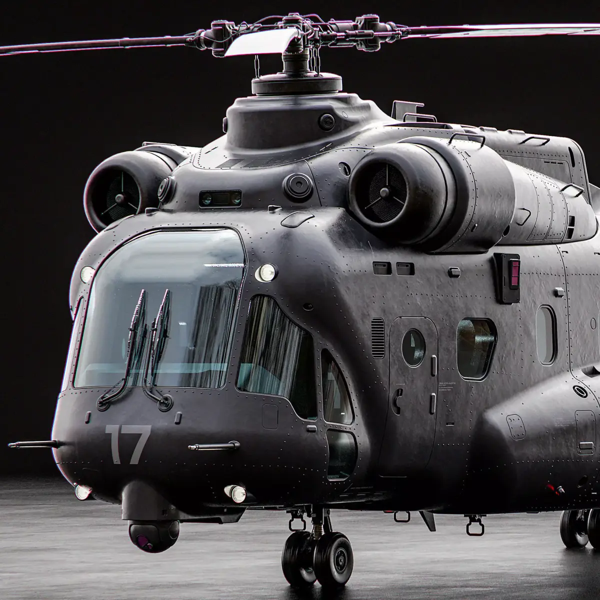 Sci Fi Cargo Helicopter 3D model