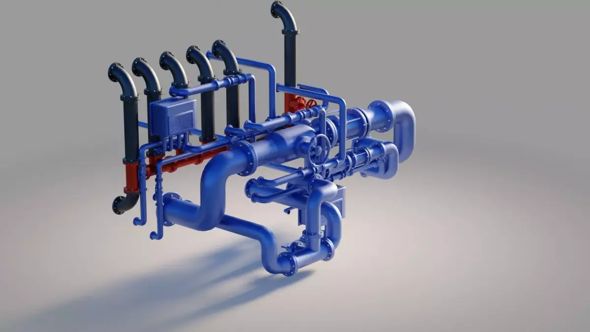 Industrial Pipes  set 3D model
