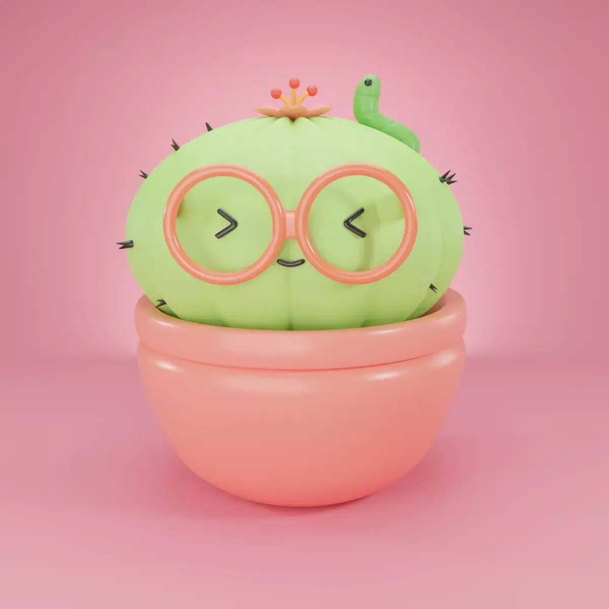 Pinky Cactus Free 3D model
