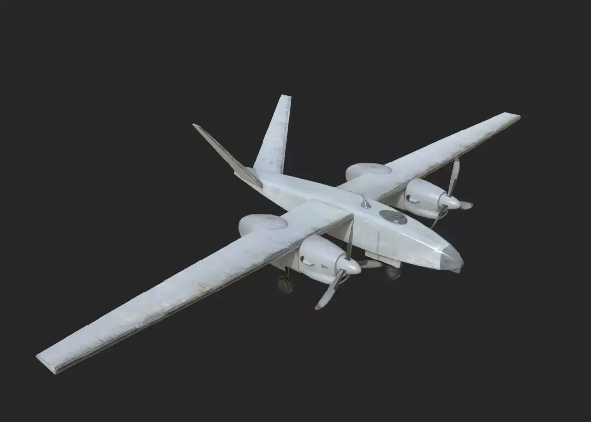 Russian Air Force Altair Altius-U UAV Low-poly 3D model