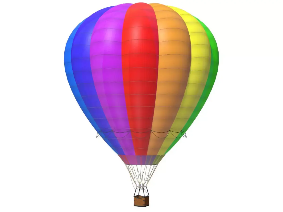 hot air balloon 3D model 11