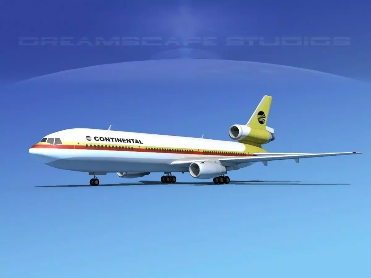 Douglas DC-10 Continental 1 3D model