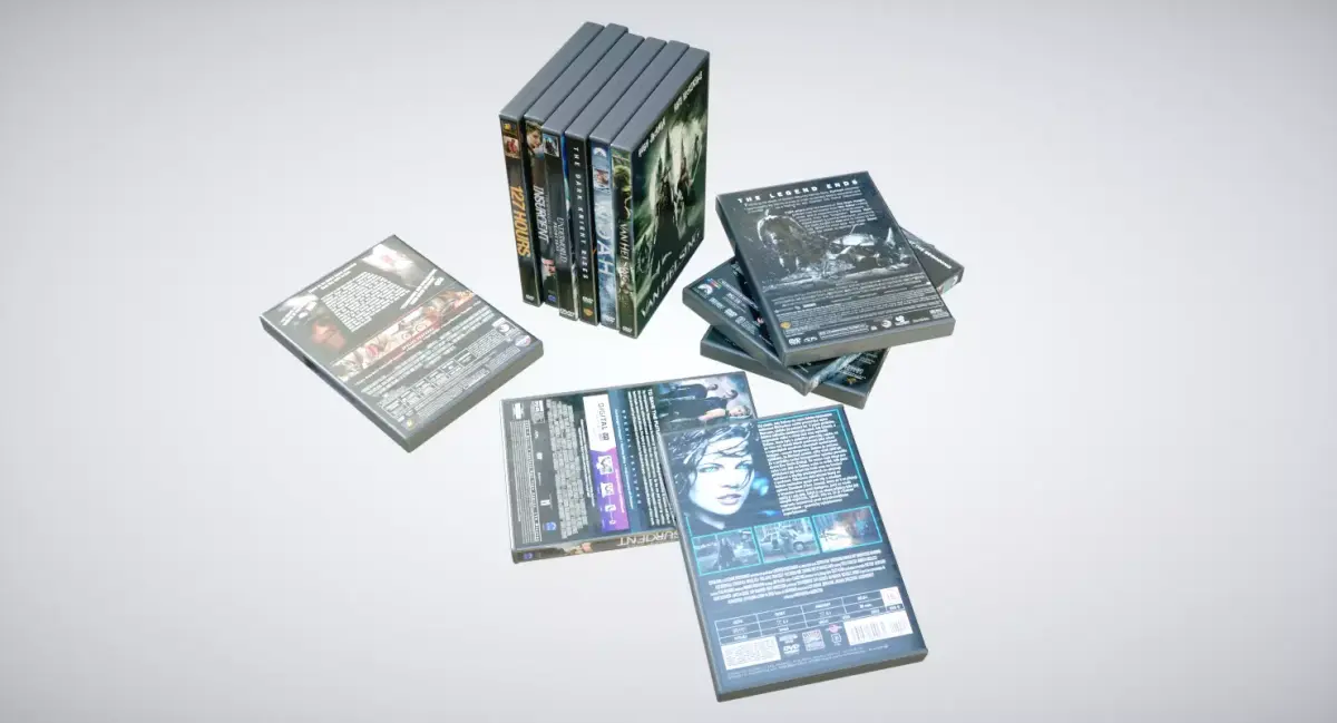 DVD Boxes Low-poly 3D model