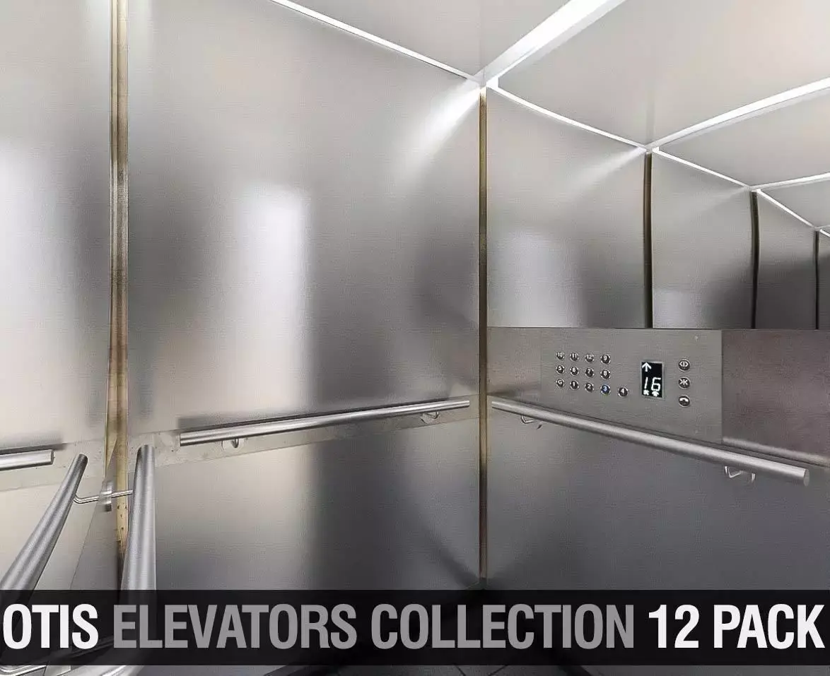 OTIS Elevators Collection - 12 Pack Low-poly 3D model