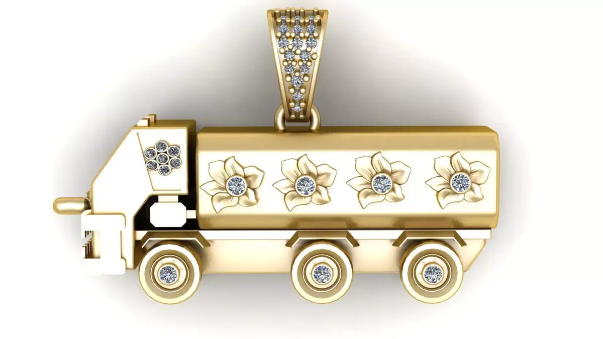 TRAILER TRUCK PENDANT 3D PRINTABLE MODEL  3D print model purchase