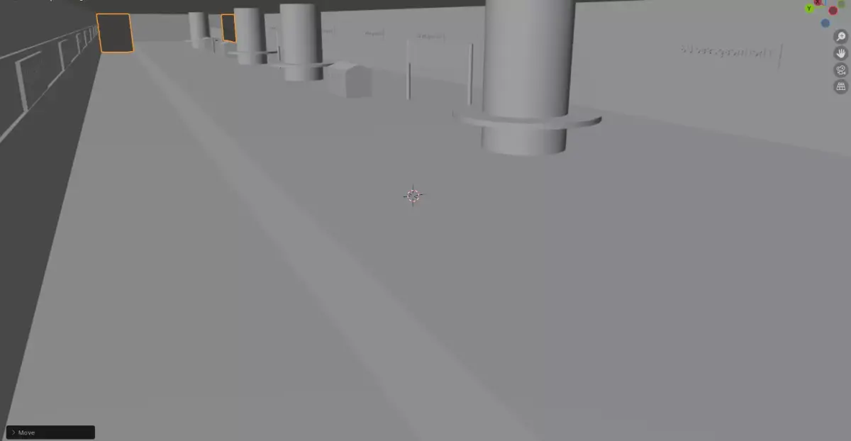 German Metro station Low Poly Thermesgasse U3 3D model