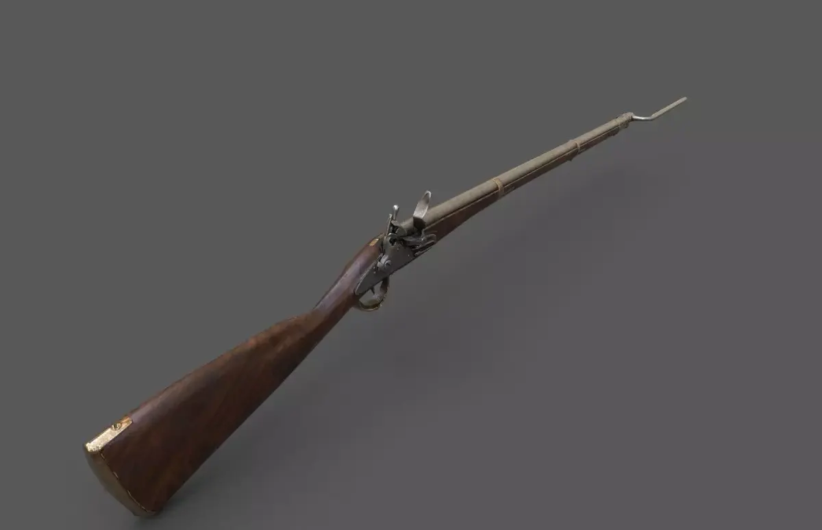Napoleonic French Weapon 1777 Low-poly 3D model