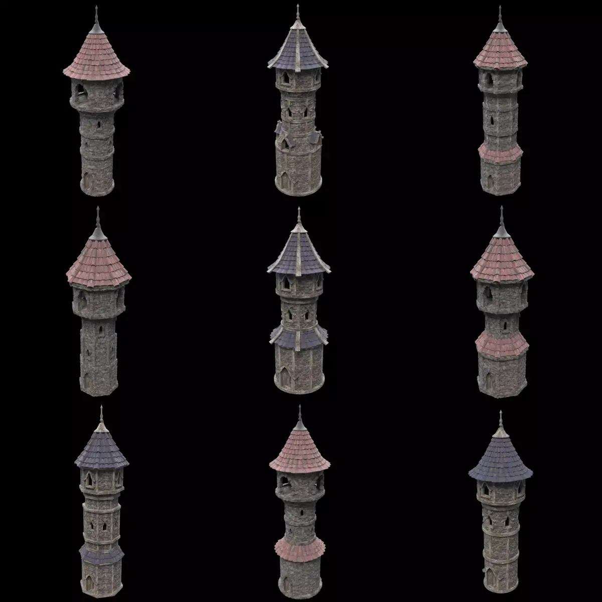 MAGE WIZARD TOWER ANCIENT MAGIC TURRET CASTLE SORCERY AAA Low-poly 3D model