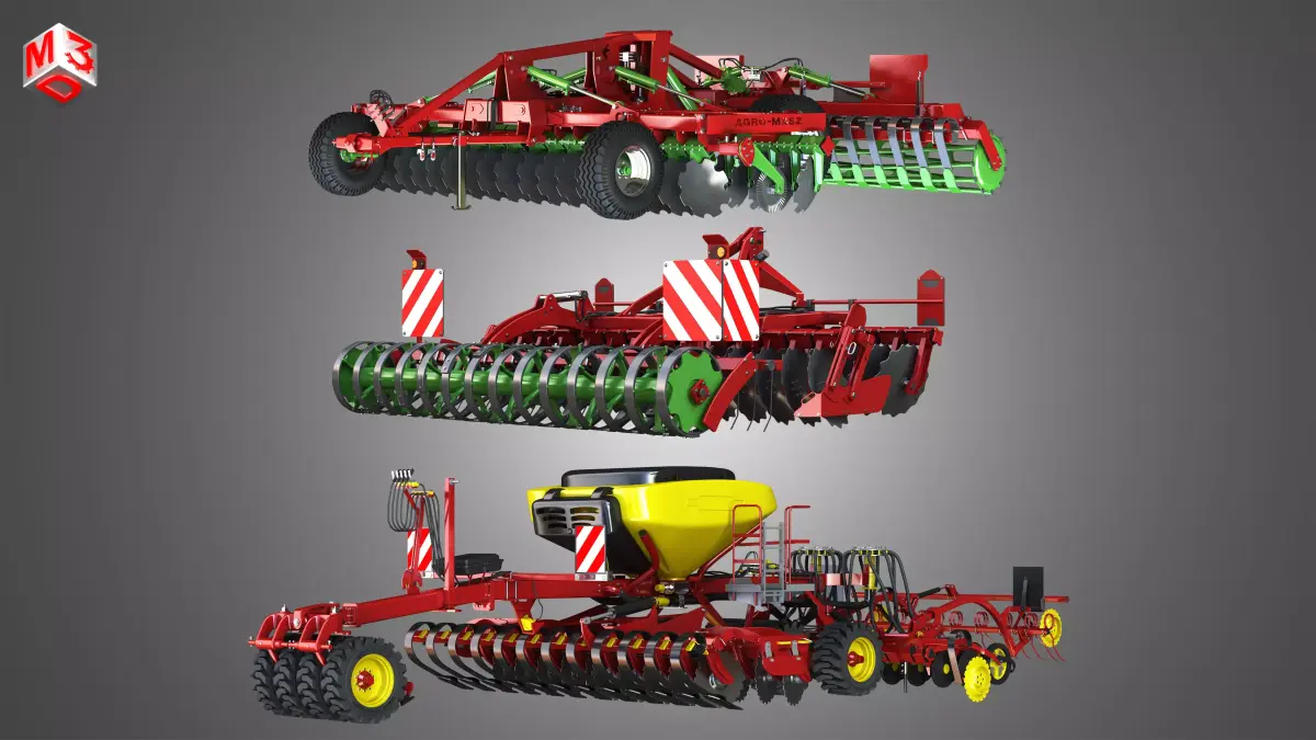 Farming Tools  3 in 1 3D Model Pack