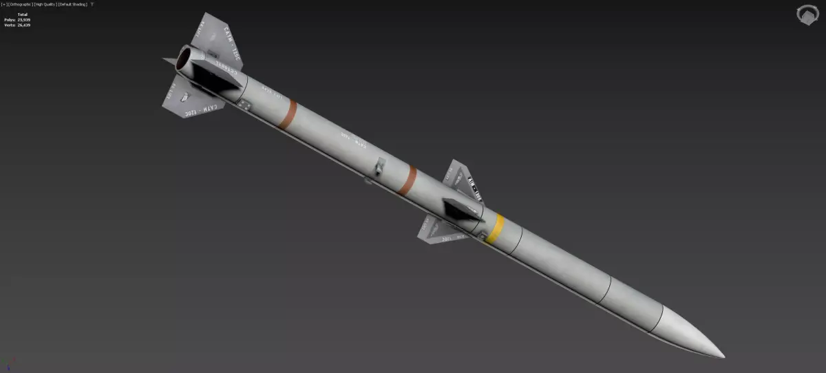 AIM-120C AMRAAM 3D model