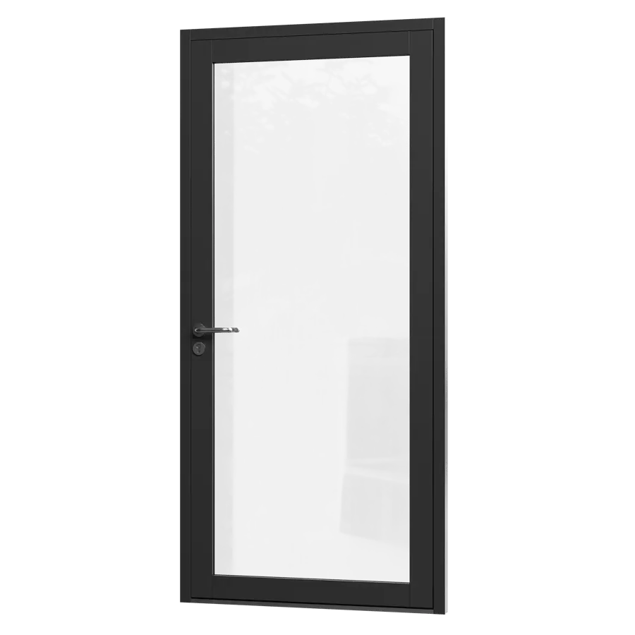  Glass Door Model, Black 