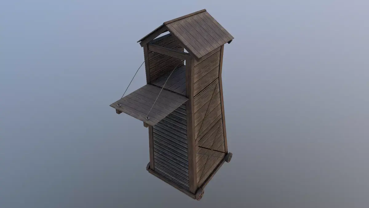 Siege Tower  Low-poly 3D model