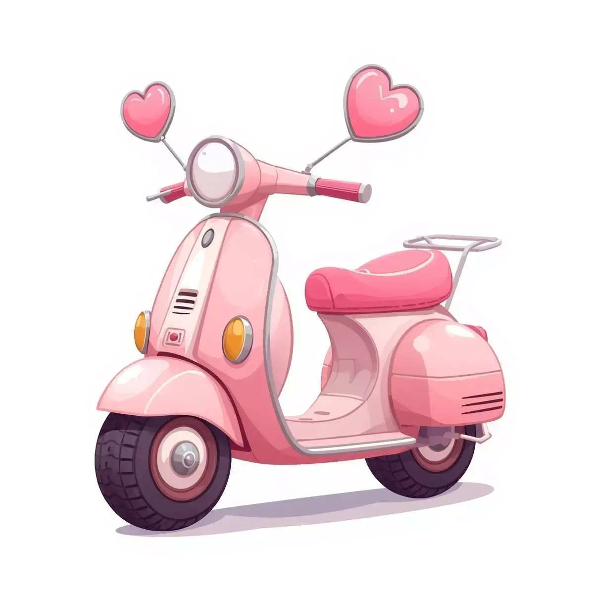 Stylized 3D Valentine Scooter Model Low-poly 3D model get
