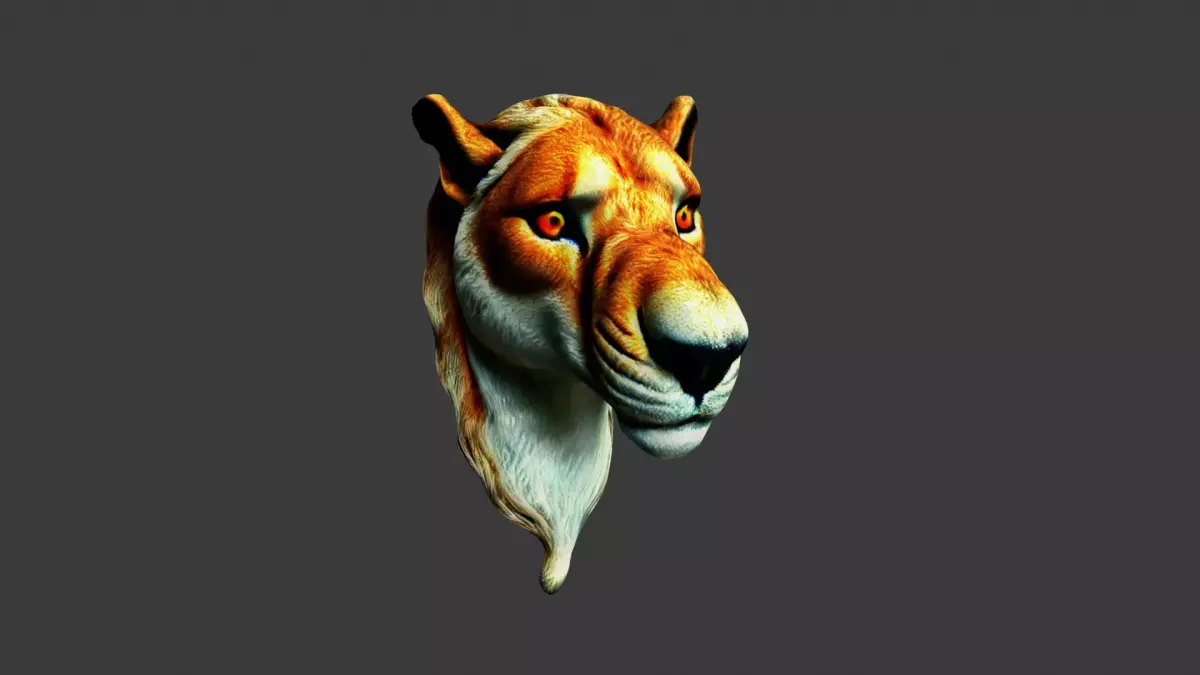 Animal Head Low-poly 3D model 34