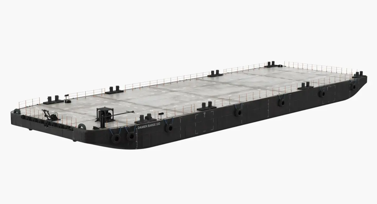 Pontoon Barge 3D model