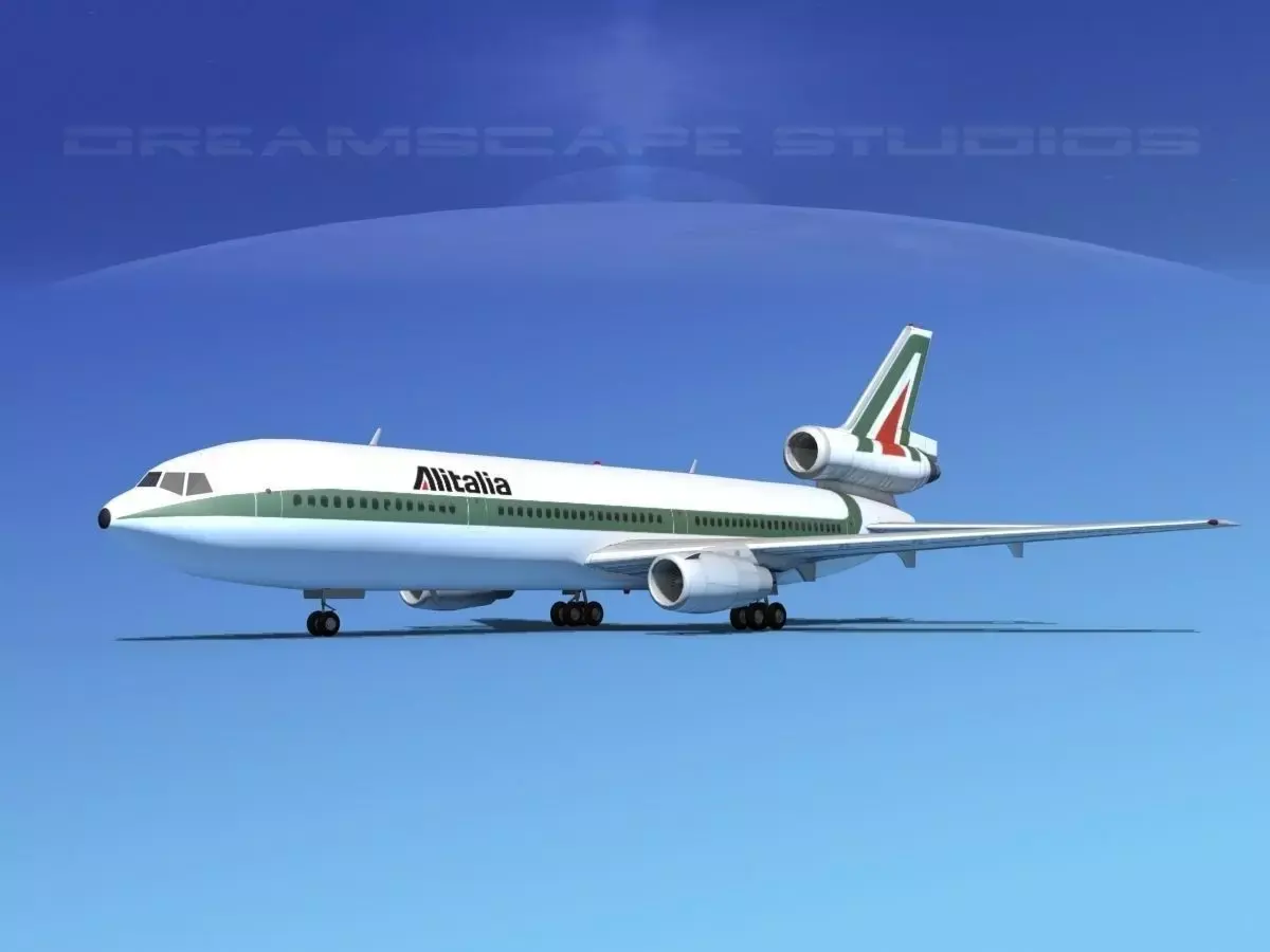 Douglas DC-10 Alitalia 3D model