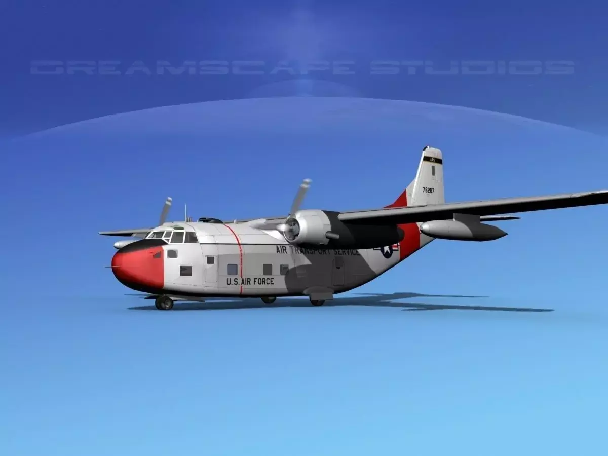 Fairchild C-123B Provider USAF 4 3D model