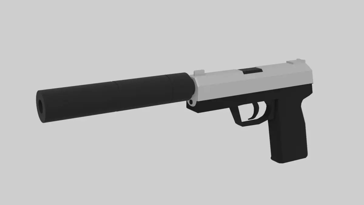 Modular USP Free low-poly 3D model