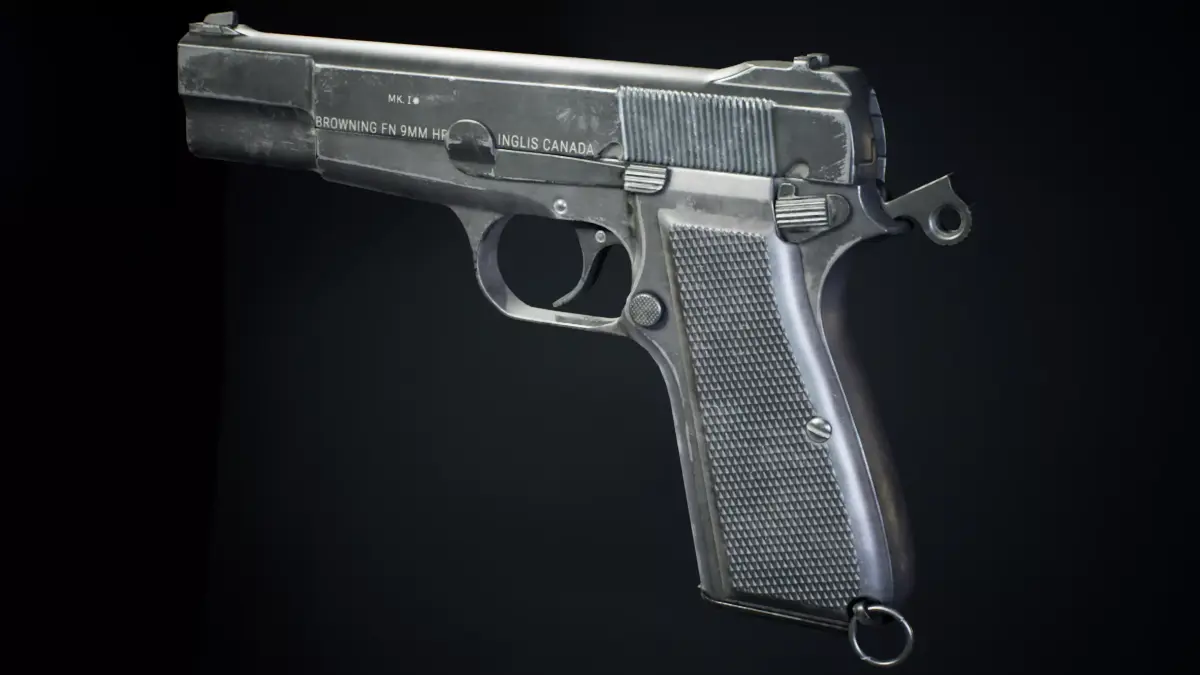 PBR - Browning HiPower Pistol - Game-Ready 3D Asset Low-poly 3D model