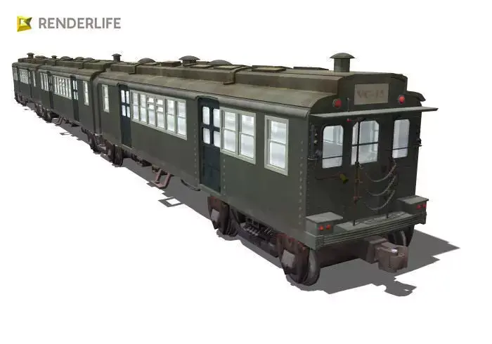 Old Chicago subway train 3D model