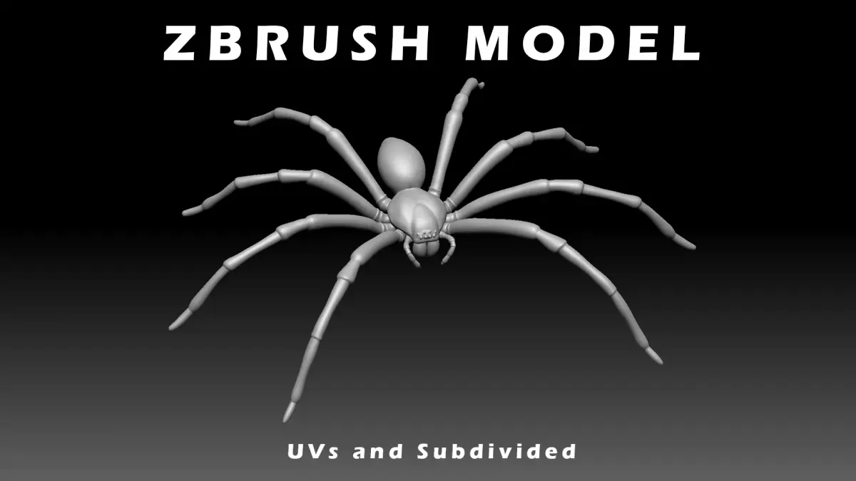 Hunstman Spider Low-poly 3D model