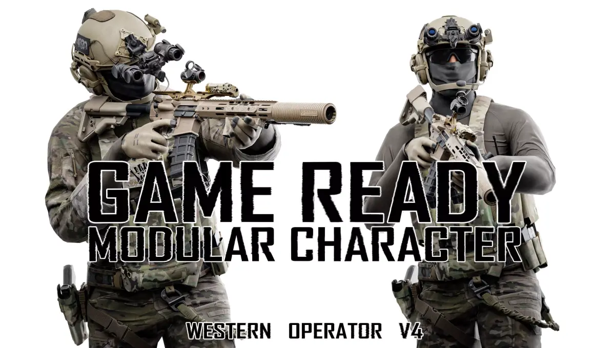 GAME READY RIGGED WESTERN SPECIAL OPERATIONS CHARACTER V4 Low-poly 3D model