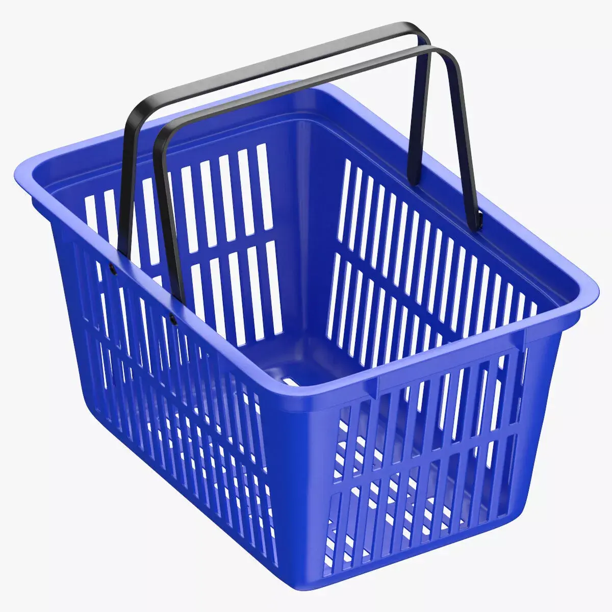 Plastic Shopping Crate 02 Blue 3D model
