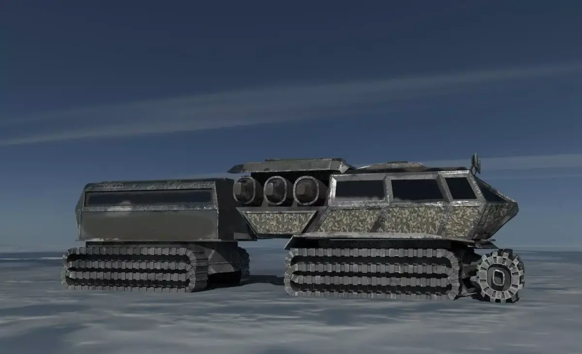 Rough Terrain Vehicle  RTV Low-poly 3D model