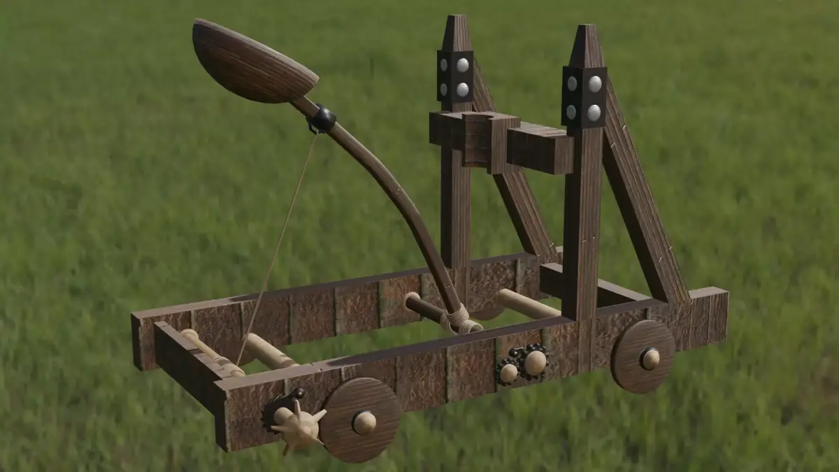 Catapulta medieval Medieval catapult Free 3D model