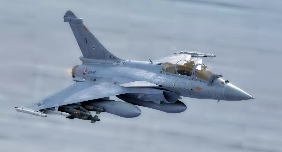 Dassault Rafale M - Fully Rigged - with high resolution Textures Low-poly 3D model