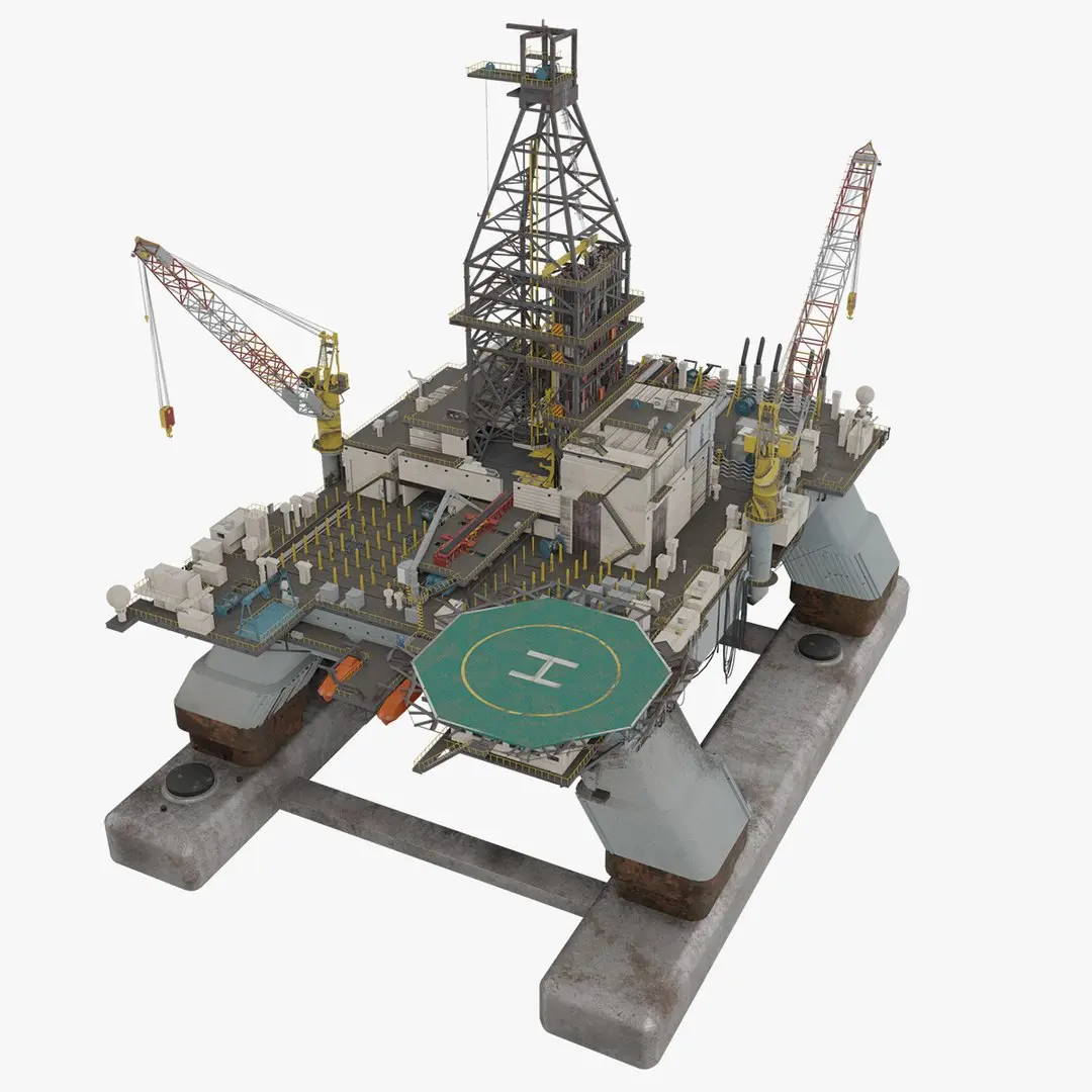 Oil Platform 3D model 7