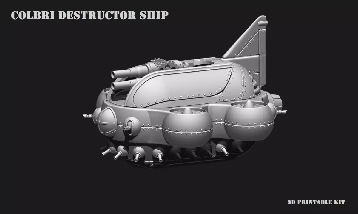 Space Ship COLBRI Scifi Kit 3D print model