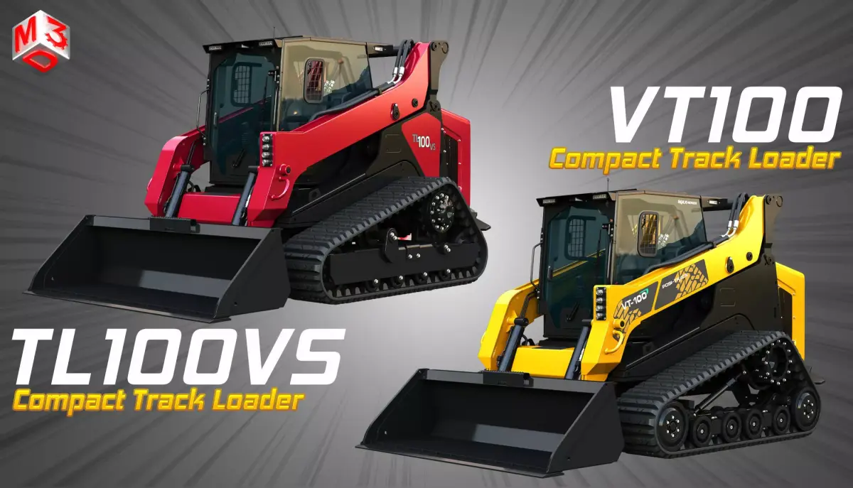 TL100VS - VT100 Compact Track Loaders 2 in 1 3D Model Pack