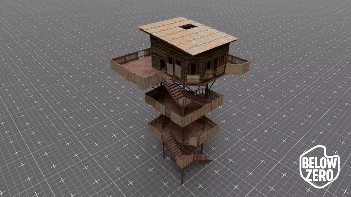 Watch Tower Low-poly 3D model get