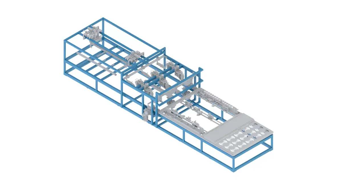 Automatic Wooden Pallet Making Machine 3D model