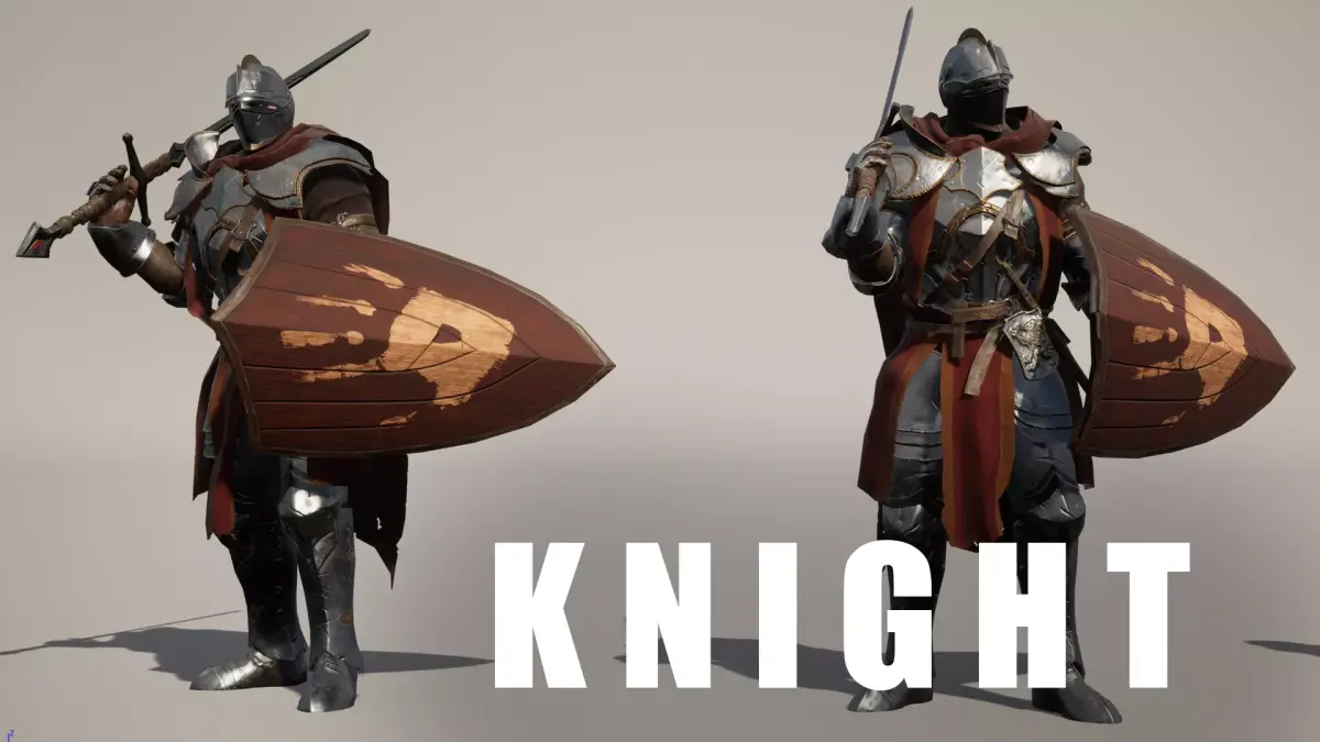 Knight Low-poly 3D model buy