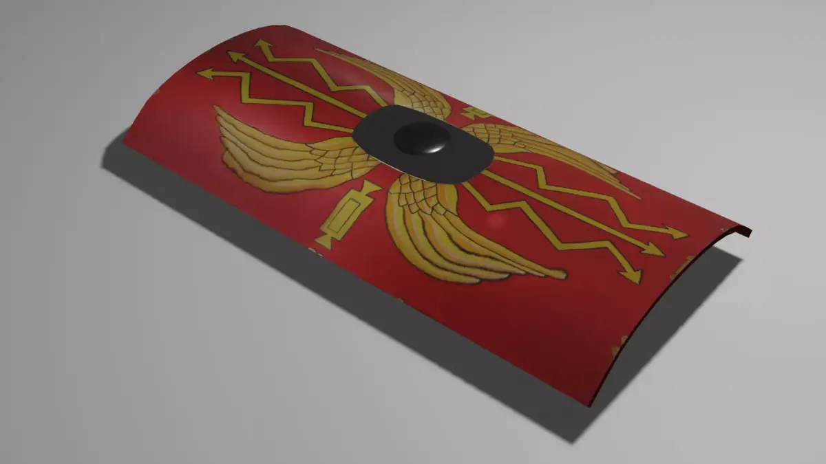roman shield Free low-poly 3D model