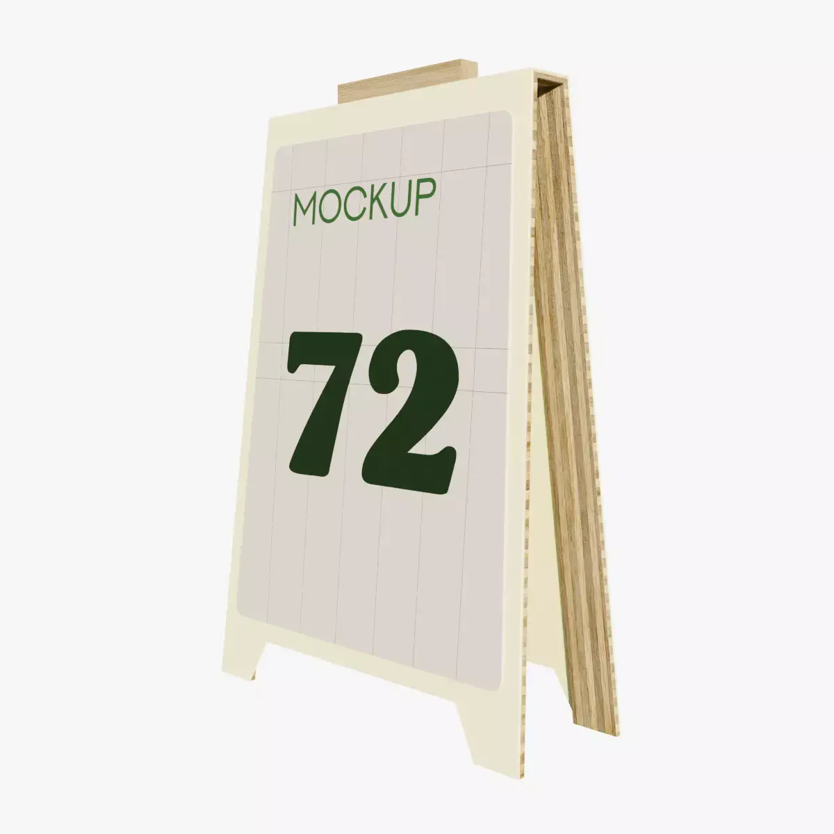 Sidewalk Folding Billboard 3D Model Low-poly 3D model