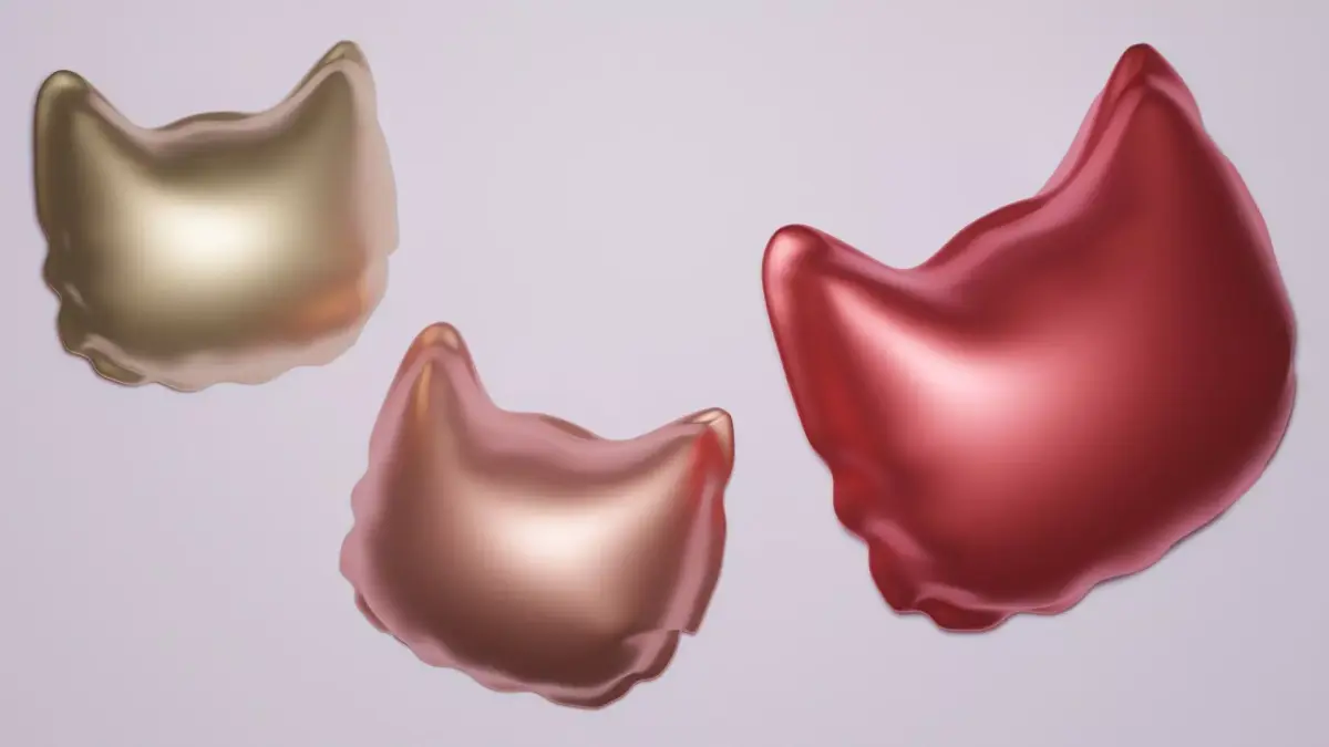 Cat Head Icon Balloon Low-poly 3D model 3D print model