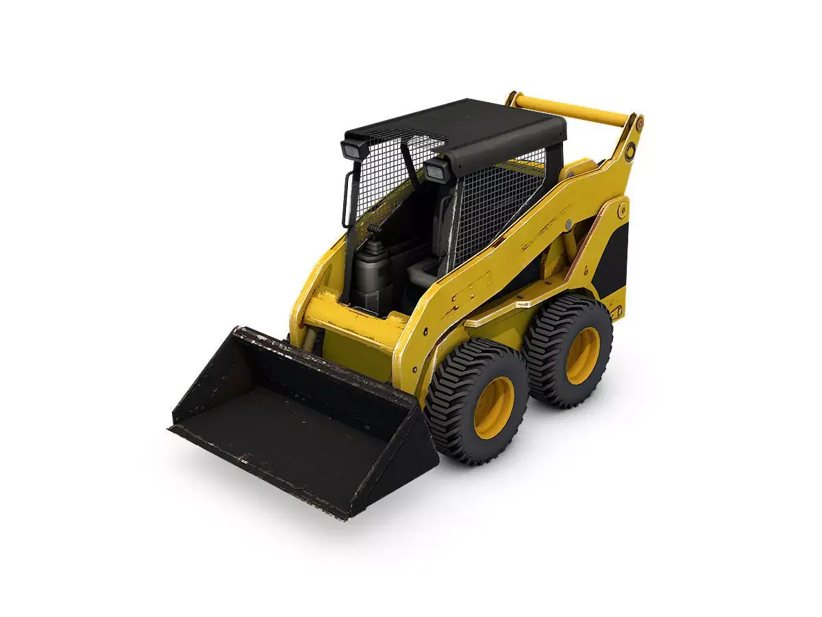 Skid-Steer Loader Low-poly 3D model