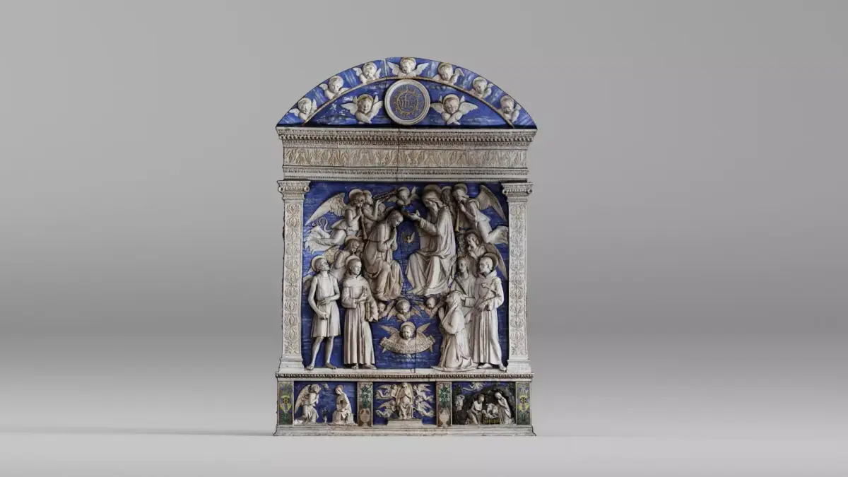 001633 Raw 3D Scan of Bas-Relief Coronation of the Virgin 3D model