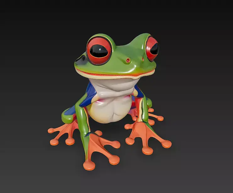 Frog Poisonous Realistic 3D Model Basic - Low Poly Realistic Low-poly 3D model buy