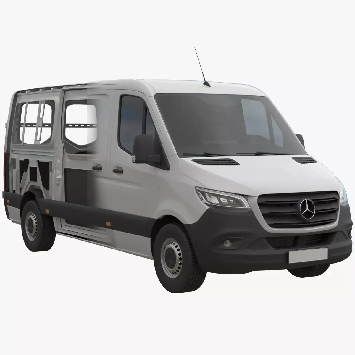 Mercedes Sprinter Detailed interior Standard 2023 3D model