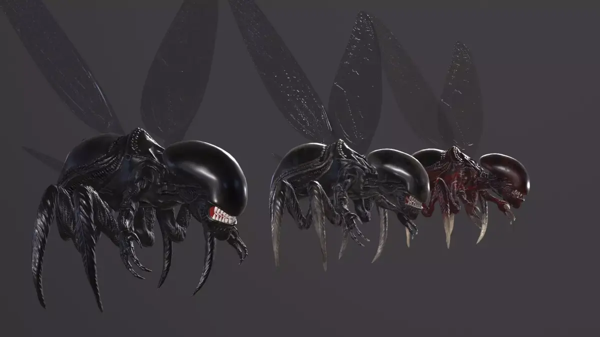 Bug 2 alien creature Low-poly 3D model